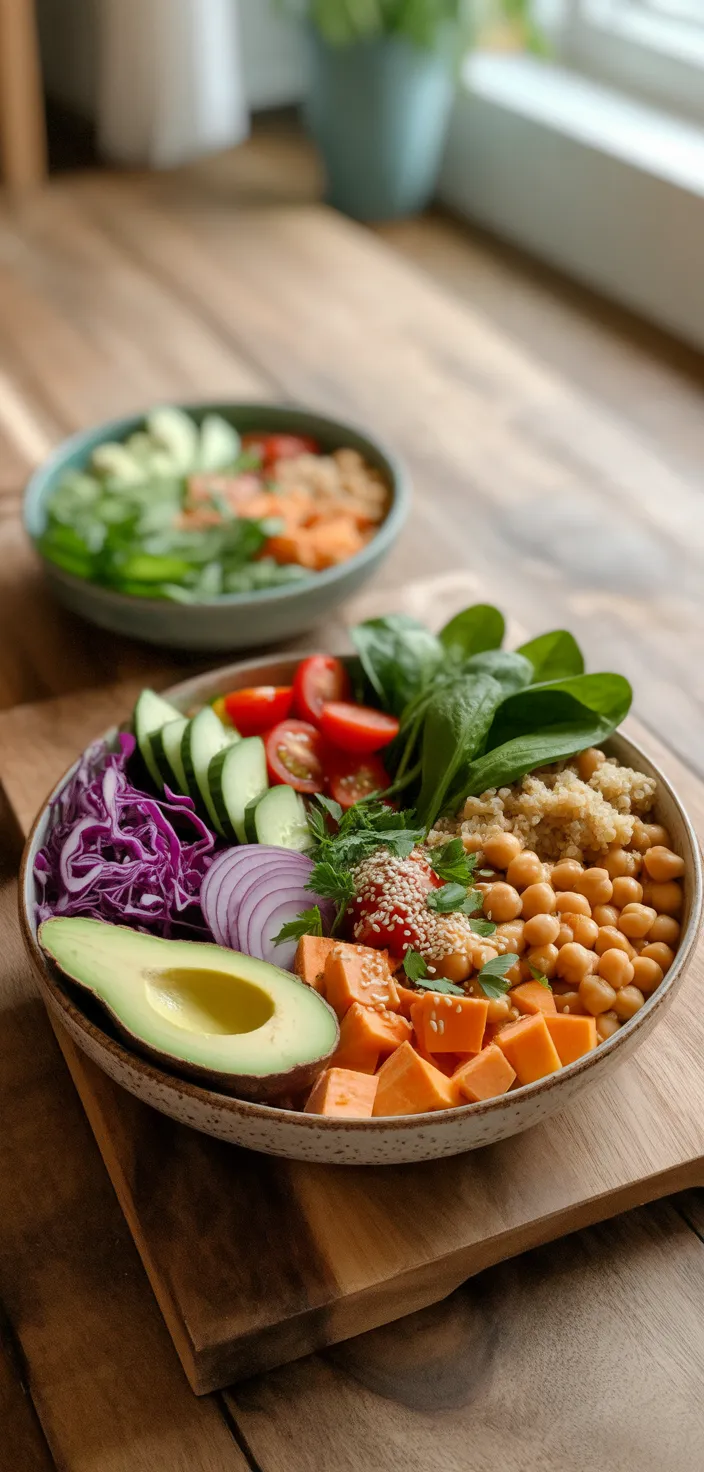 Ingredients photo for Vegan Sweet Potato Chickpea Buddha Bowl Recipe