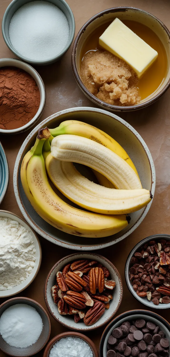Ingredients photo for Banana Bread Brownies Recipe