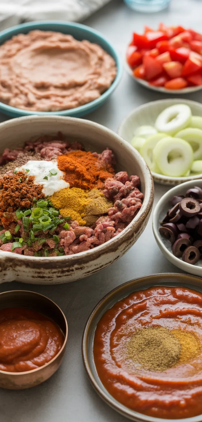 Ingredients photo for Copycat Taco Bell Mexican Pizza Recipe