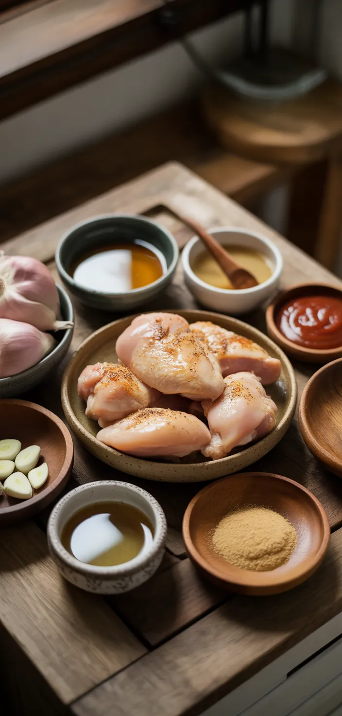 Ingredients photo for Crockpot Honey Garlic Chicken Recipe