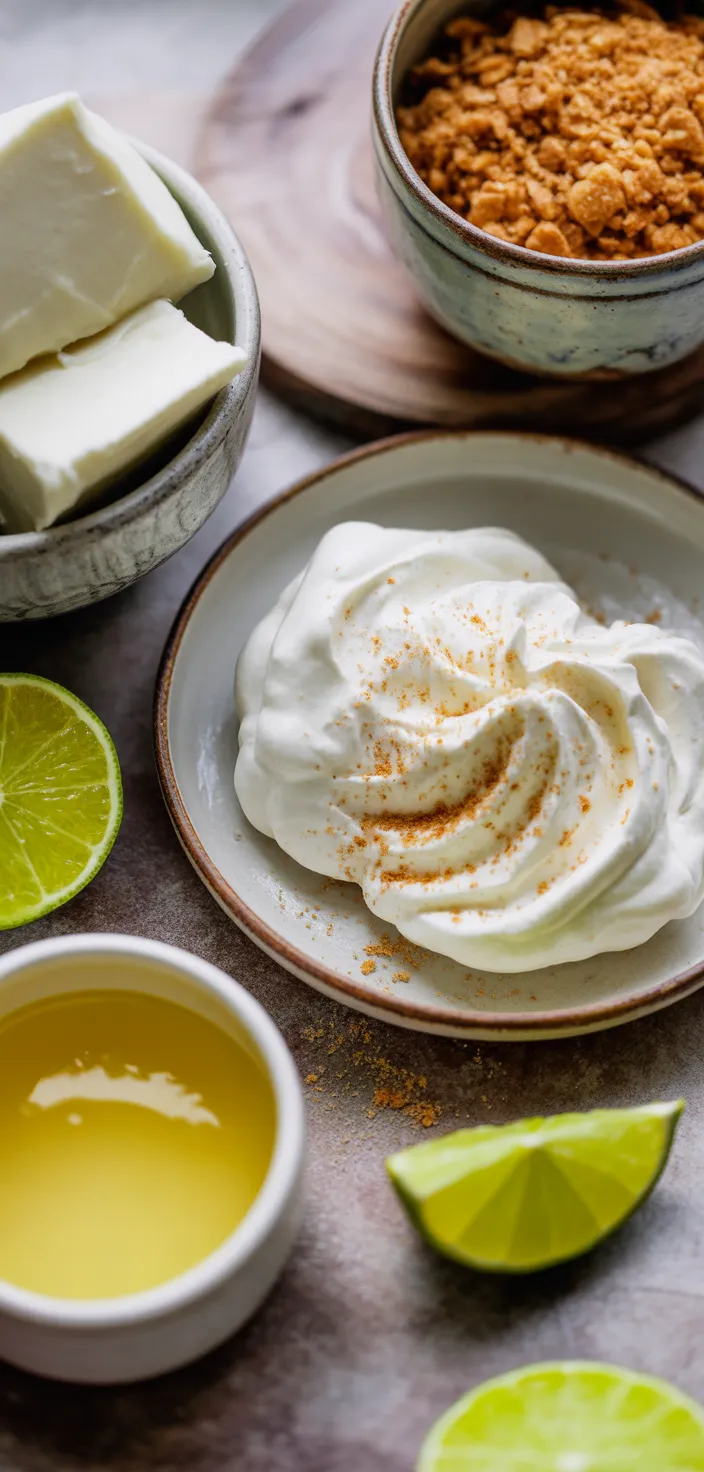 Ingredients photo for No Bake Lime Cheesecake Recipe