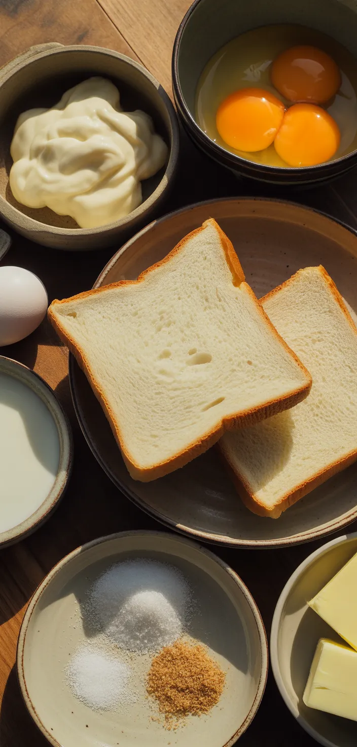 Ingredients photo for Japanese Egg Salad Sandwiches Recipe