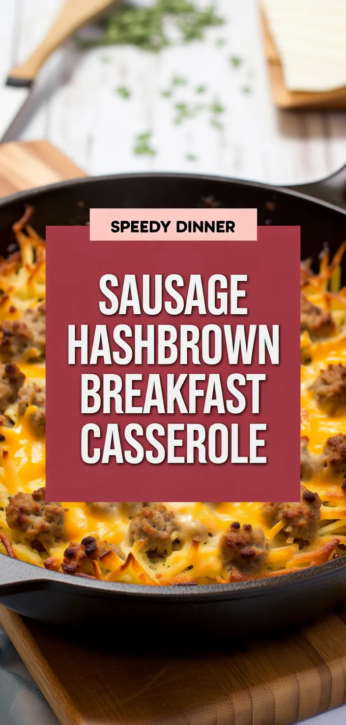 A photo of Sausage Hashbrown Breakfast Casserole Recipe
