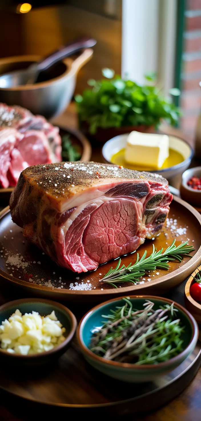 Ingredients photo for Garlic Butter Prime Rib Recipe