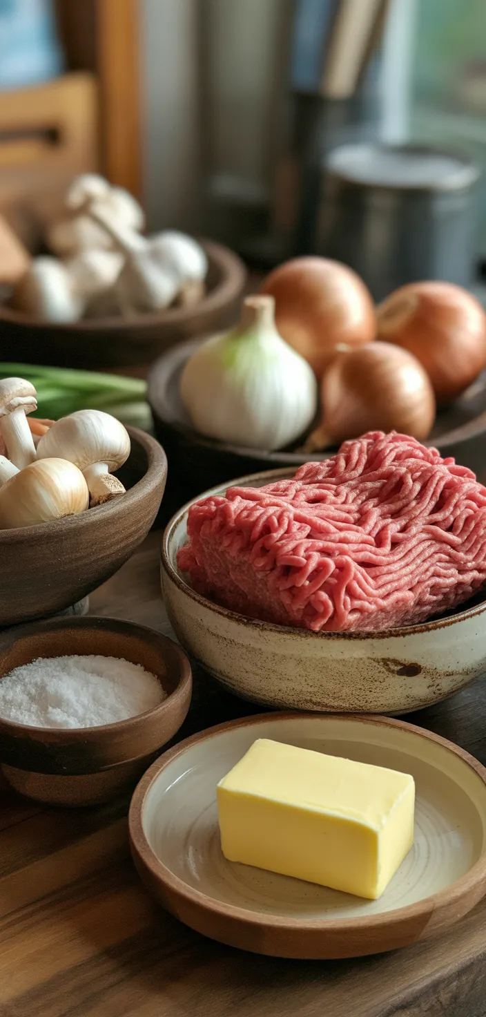 Ingredients photo for Best Ground Beef Stroganoff Recipe