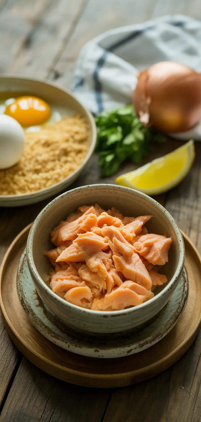 Ingredients photo for Easy Salmon Patties Recipe