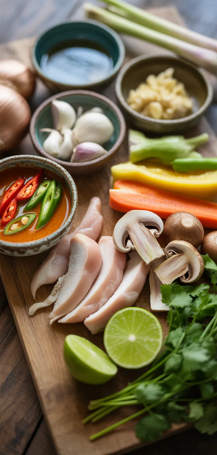 Ingredients photo for Thai Coconut Curry Soup Recipe